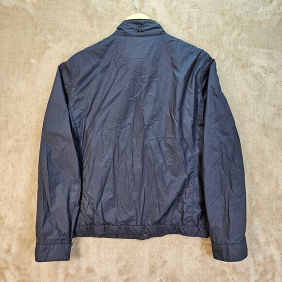 Massimo Dutti Jacket Lightweight Snap Buttons Blue Pockets Long Sleeve Mens Sz L - Picture 2 of 12